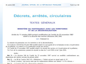 Lire la suite à propos de l’article Arrêté du 11 octobre 2024 relatif à la sécurité des navires (divisions 240, 244)